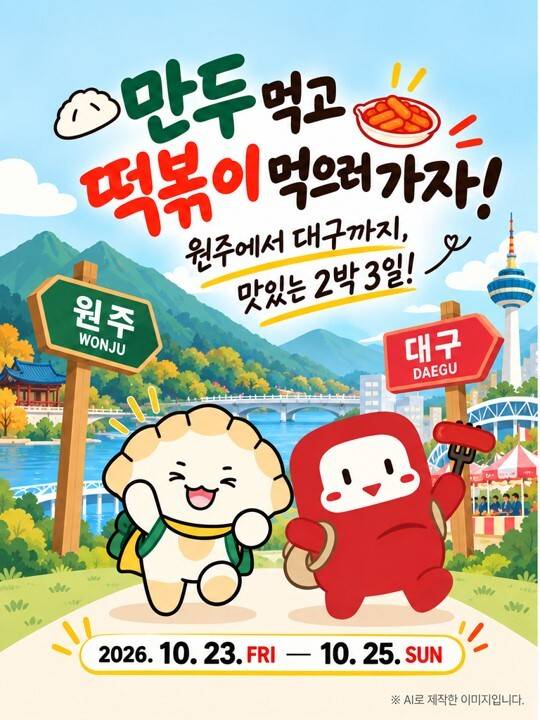 원주 만두축제 대구 떡볶이 축제 공동 홍보
