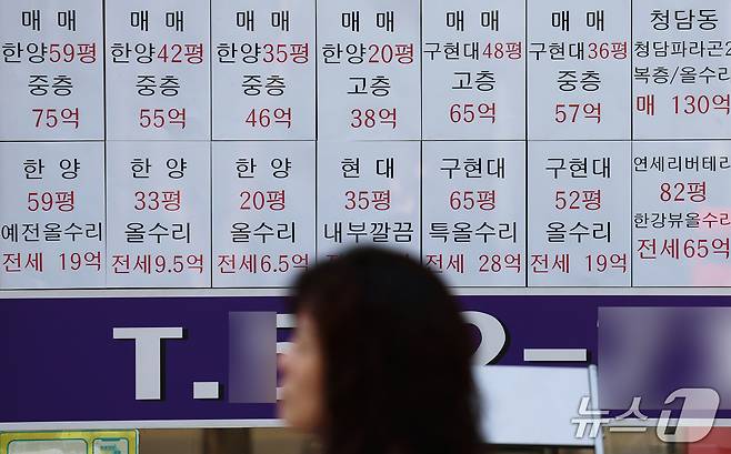 28일 서울 강남구의 한 부동산 중개업소에 매물 정보가 게시돼 있다. .2026.9.28 ⓒ 뉴스1 오대일 기자