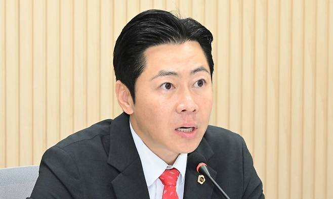 김대영 울산시의원이 지난 8월7일 지역 주민들과 간담회를 하고 있다. 울산시의회 제공