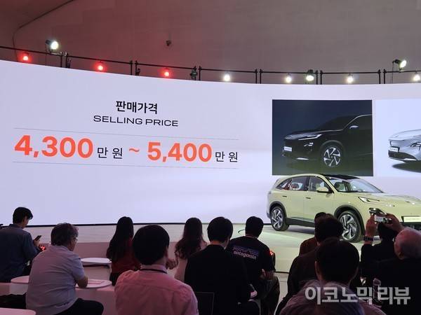엘렉트라 E7의 가격은 4300만원부터 5400만원대로 측정됐다. 사진=최은총 이코노믹리뷰 기자