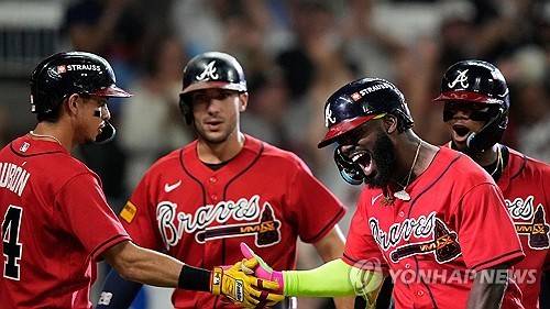 마이클 해리스가 선제 3점홈런을 날렸다 [AP=연합뉴스]