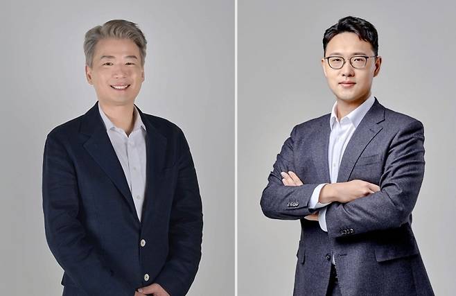 왼쪽부터 김용수 네이버웹툰 공동대표, 김규남 네이버웹툰 공동대표. 사진=네이버웹툰