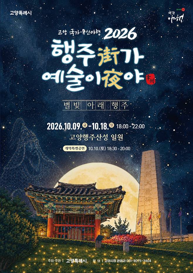 2026 ‘행주가(街) 예술이야(夜)’ 포스터. 고양시 제공
