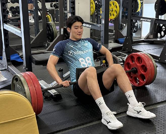 아시안게임 국가대표 일정을 마치고 소속팀 대한항공에 복귀한 임재영. 사진=대한항공