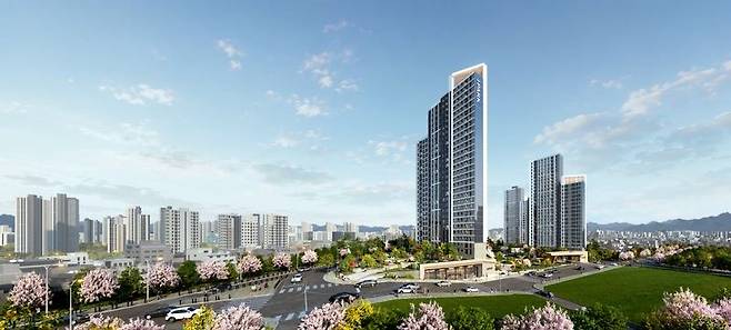 부산 연산13구역 주택재개발정비사업 투시도. IPARK현대산업개발 제공