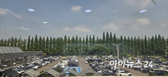 광주 공항 주차장 부지. [사진=박지은 기자]