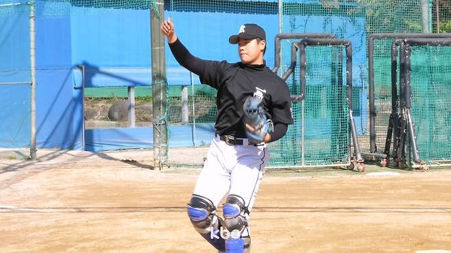 ▲광주일고 시절 포수 김선빈