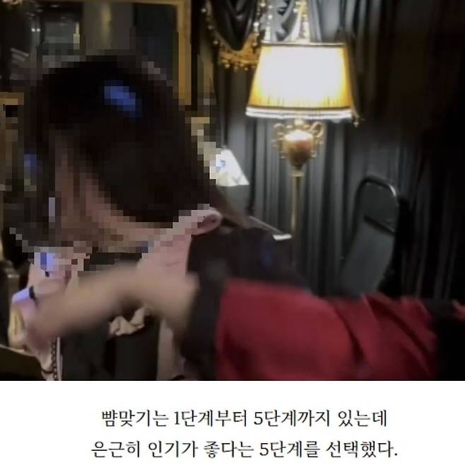 [서울=뉴시스] 지난해 국회 보건복지위원회 식품의약품안전처 대상 국정감사에서 더불어민주당 김남희 의원은 메이드 카페 메뉴에서 사랑의 회초리, 사랑의 뺨맞기 등이 판매되고 있다는 사실을 공개했다. (사진=온라인 블로그 후기 및 동영상 캡처) 2025.10.22. photo@newsis.com *재판매 및 DB 금지