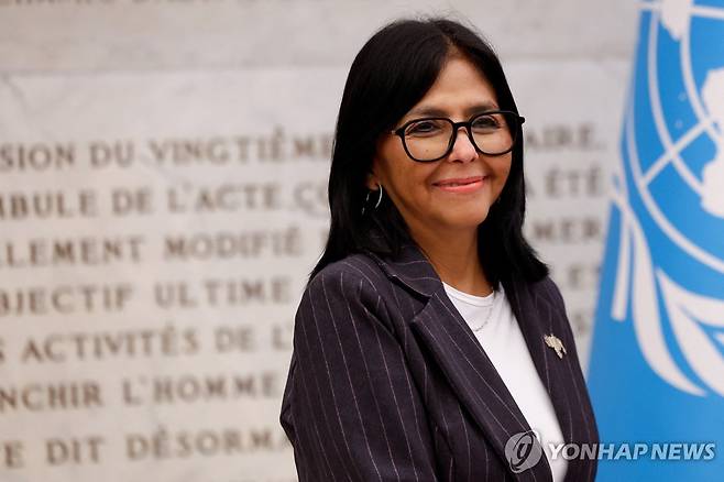 호르헤의 동생인 델시 로드리게스 베네수엘라 임시대통령  [로이터=연합뉴스]