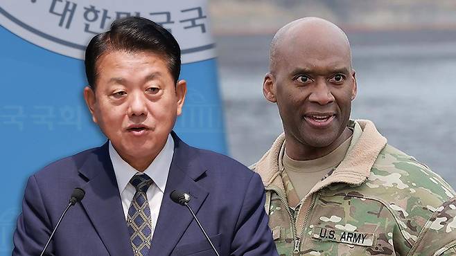 더불어민주당 김병주 의원, 브런슨 주한미군사령관 [자료사진]