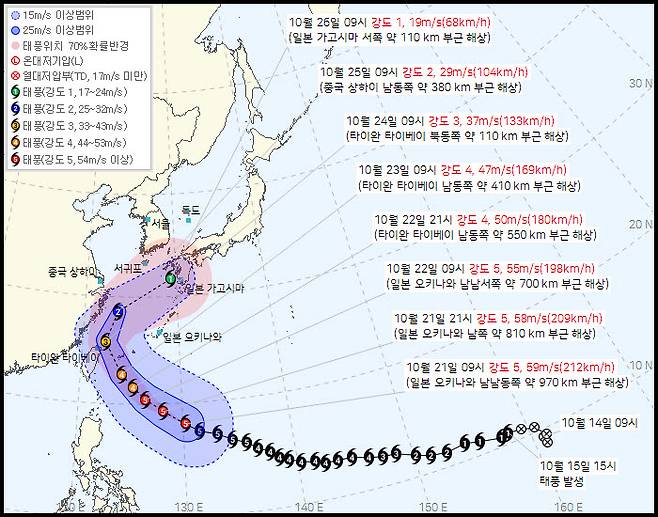 태풍 '참피' (사진=기상청 제공)