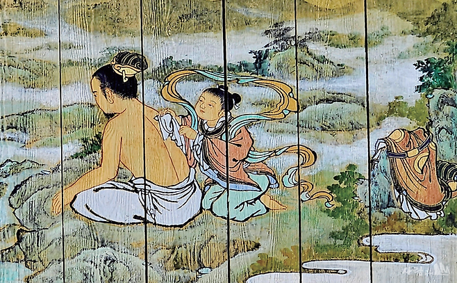 세조와 문수동자 전설이 담긴 상원사 벽화