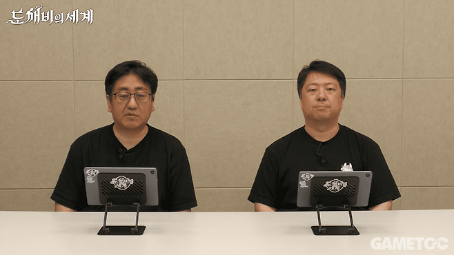 차명수 카카오게임즈 사업실장, 장수민 슈퍼캣 도깨비의세계 디렉터&nbsp;(사진=도깨비의세계 유튜브)