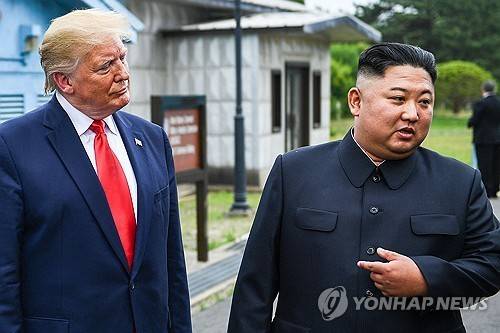 2019년 6월 판문점에서 만난 북미 정상 [AFP=연합뉴스 자료사진]