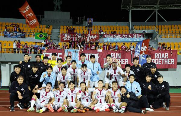 '가브리엘 멀티골' 용인FC, 충북청주FC 2-0 제압…5경기 무승 탈출.(사진출처=용인FC)