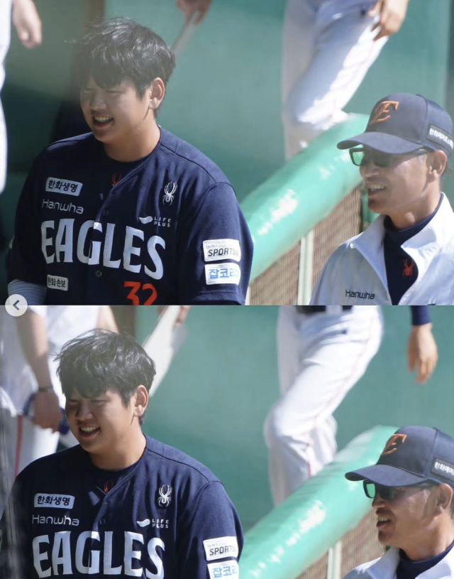 쓰루오카 코치가 한화를 떠난다./장규현 SNS 캡처