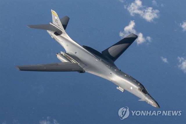 죽음의 백조로 불리는 美 B-1B 폭격기. 연합뉴스
