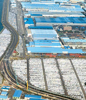 세계 최대 단일 공장인 현대차 울산공장도 자동차산업 공룡화의 상징이다.
