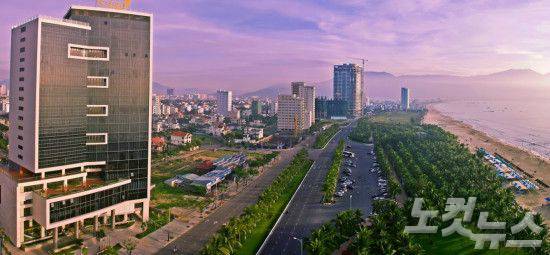 올해 5월 미케비치 주변에 새롭게 문을 연 더 나로드 다낭의 모습. 21층의 250개의 객실을 보유하고 있다. (사진=투어벨 제공)