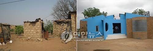 세계화장실협회가 건립한 화장실 (수원=연합뉴스) 한국이 주도하는 세계화장실협회(WTA.회장 조용이)가 지난해 '저개발국 사랑의 공중화장실 건립사업'으로 건설한 남아프리카공화국 림포포지역 바라누카 중.고등학교에 지어진 화장실. 오른쪽이 신설 화장실이며 왼쪽은 예전 화장실. 세계화장실협회는 지난해 9개국, 11개소의 공중화장실을 완공했다고 밝혔다. 2010.2.2 << 지방기사 참고 >> chan@yna.co.kr