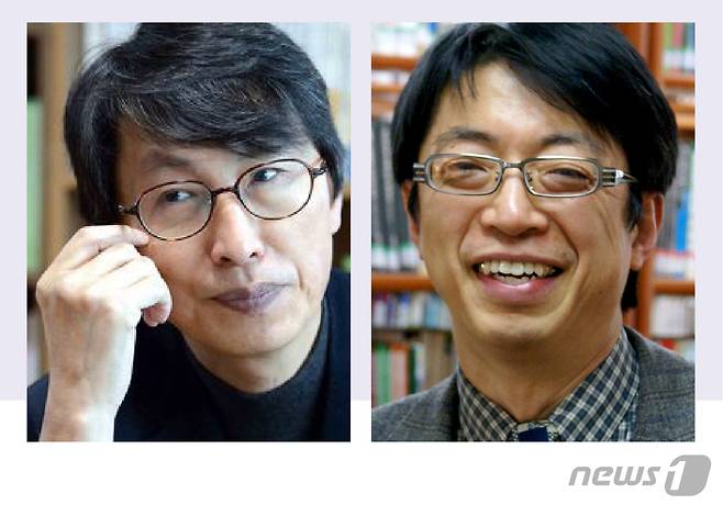 박상률 작가(왼쪽)와 허병두 선생님© News1 방은영 디자이너
