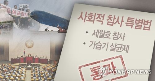 '사회적 참사 특별법' 국회 통과(PG) [제작 이태호] 사진합성