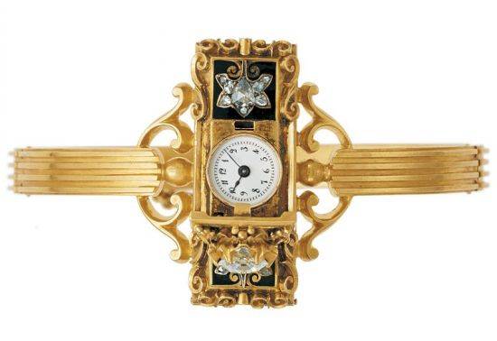 19세기 여성용으로 제작된 손목시계 모습.(사진=파테크 필립 박물관/http://www.patekmuseum.com)