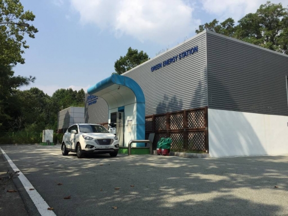 서울 양재동 소재 현대자동차 수소 충전소 전경/사진=효성
