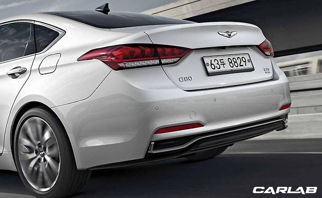 제네시스 G80 '디젤' 뒷모습