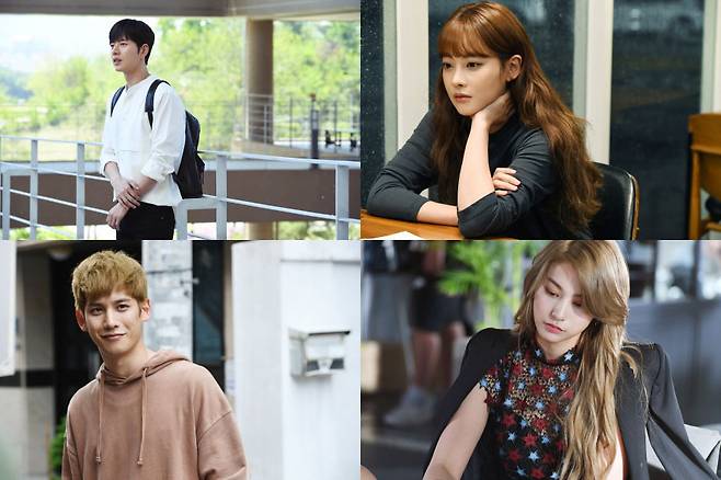 사진 : 영화 '치즈인더트랩'의 박해진(유정) 오연서(홍설) 박기웅(백인호) 유인영(백인하) 캐릭터 스틸 컷 / 리틀빅픽처스 제공
