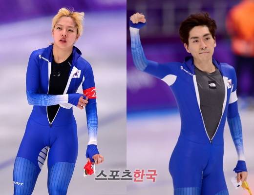 김보름(왼쪽), 이승훈. 스포츠코리아 제공