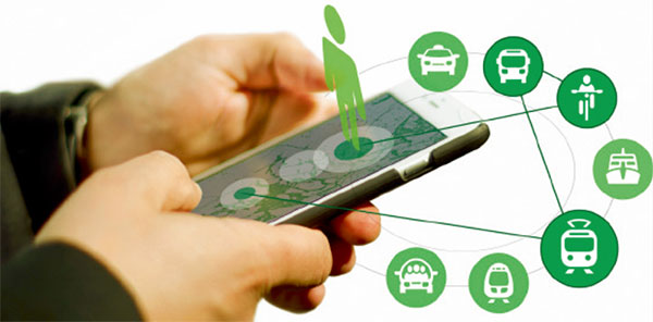 핀란드의 MaaS(서비스로서의 이동)라는 회사가 내놓은 개념도.시민들이 스마트폰 앱을 통해 ‘도어 투 도어’ 할 수 있는 프로젝트를 추진 중이다.