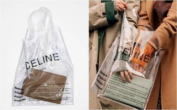 셀린의 비닐 쇼핑백, 지갑을 포함해 590달러에 판매되고 있다./노드스트롬