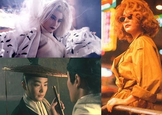 임청하가 출연한 '백발마녀전' '중경삼림' '신용문객잔'(사진 왼쪽 위부터 시계방향으로)/사진=영화 스틸컷