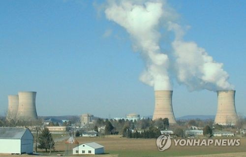 미국 펜실베이니아에 있는 스리마일 원자력발전소[교도=연합뉴스 자료사진]