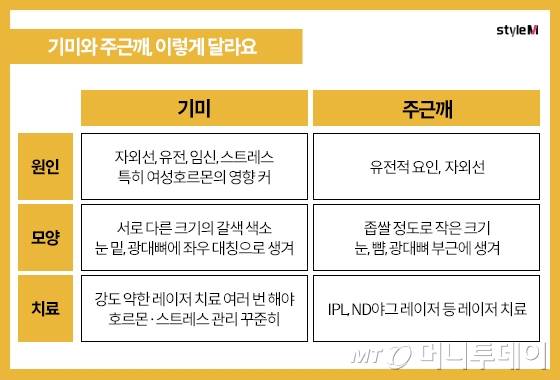 기미와 주근깨 차이/그래픽=이은 기자
