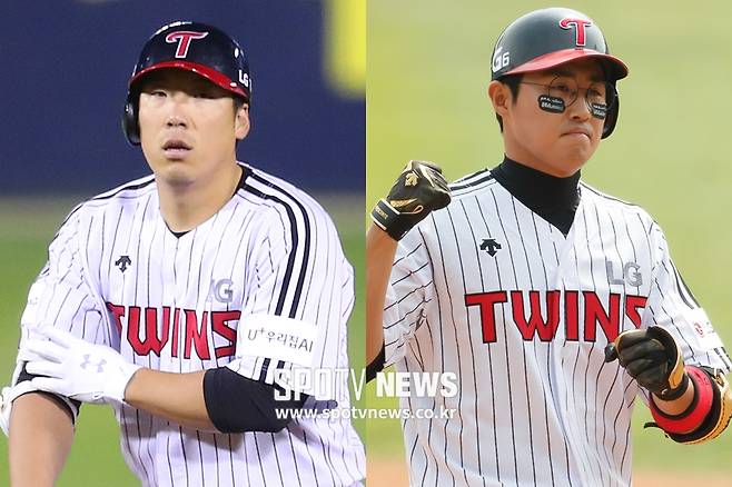 ▲ LG 트윈스 김현수(왼쪽)와 채은성 ⓒ 곽혜미, 한희재 기자