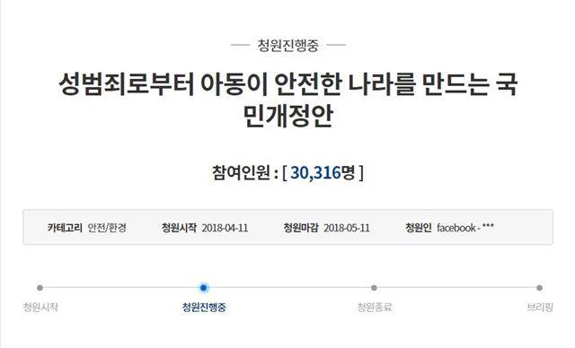 청와대 홈페이지에 지난달 11일 올라온 관련 청원. 청와대 홈페이지 캡처