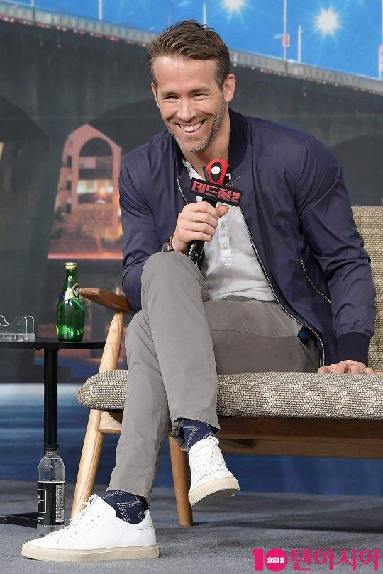 배우 라이언 레이놀즈가 2일 오전 서울 광화문 포시즌스호텔에서 열린 영화 ‘데드풀2’ 내한 기자 간담회에 참석했다. / 사진=이승현 기자 lsh87@