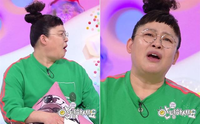 이영자는 KBS ‘대국민 토크쇼 안녕하세요’에서 사연을 보낸 이와 같이 웃기도, 울기도 하며 공감하는 모습을 보인다. KBS 제공