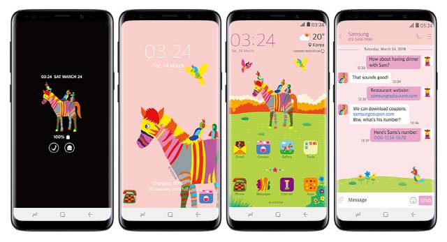 삼성전자의 스마트폰 배경화면으로 활용된 ‘컬러풀 조니(Colorful Zony)’ /사진제공=삼성전자