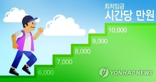 시간당 최저임금 '2020년 1만원' 실현될까 (PG) [제작 조혜인] 일러스트
