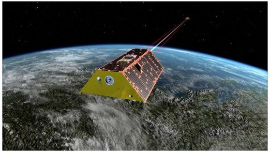 2기 그레이스 프로젝트에 활용되는 2기의 위성 그래픽 이지미. 중력장 변화로 생기는 두 위성 거리 변화를 정밀하게 측정한다. /NASA 제공.