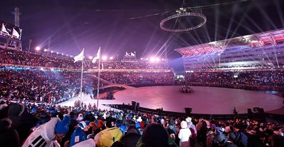 9일 강원도 평창 올림픽스타디움에서 열린 개회식. 평창=김현민 기자