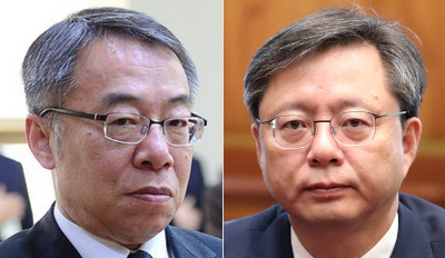임종헌 전 법원행정처 기조실장(왼쪽), 우병우 전 청와대 민정수석
