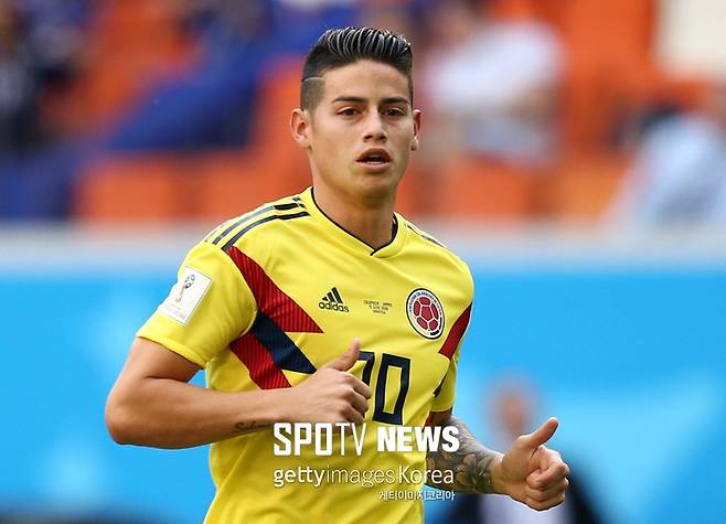 ▲ SARANSK, RUSSIA - JUNE 19: James Rodriguez of Colombia in action during the 2018 FIFA World Cup Russia group H match between Colombia and Japan at Mordovia Arena on June 19, 2018 in Saransk, Russia. (Photo by Jan Kruger/Getty Images)