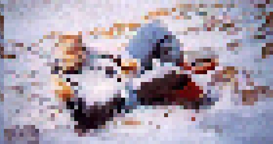 배낭에 기대어 앉은 한넬로르 슈마츠. 중앙포토