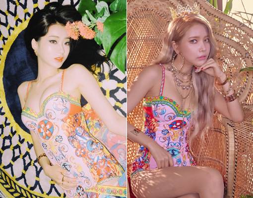 나인뮤지스 경리(왼쪽)-마마무 솔라. 사진제공|스타제국·RBW