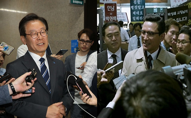 이재명 경기도지사(왼쪽)와 영화 《아수라》 속 등장인물인 박성배 안남시장 ⓒ 시사저널, 《아수라》 장면 캡처