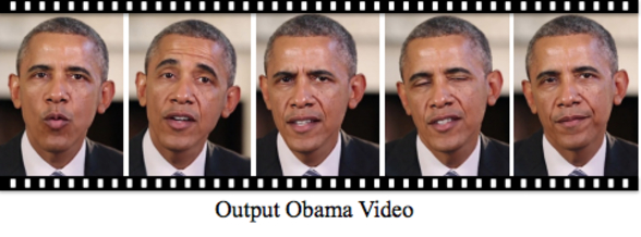 지난 4월 ‘버즈피드’와 할리우드의 코미디언, 각본가, 영화제작자인 조던 필레가 만든 ‘버락 오바마 전 미국 대통령의 딥페이크 동영상.' 어도비사의 ‘에프터 이펙트’와 ‘페이크앱’을 이용해 제작한 이 ‘가짜 동영상’은 오마바 전 대통령이 트럼프 대통령을 ‘멍청이'라고 비난하는 장면을 ‘제작'했다. 오바마 전 대통령의 동작, 표정, 말투 등을 진짜와 다름없이 재현, ‘딥페이크' 비디오의 오용 가능성에 경종을 울렸다는 평가를 받는다.